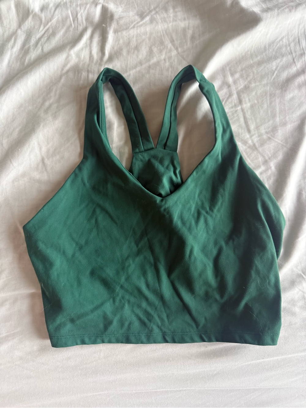 Forest Green Racerback Cropped Top